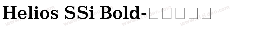 Helios SSi Bold字体转换